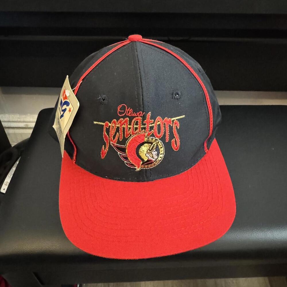 New Vintage Ottawa Senators The Game snapback hat in black and red #NHL